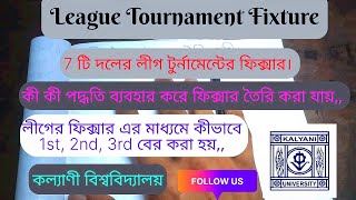 League Tournament fixture in 7 team | cyclic method | ৭টি দেলের লীগ টুর্নামেন্ট ফিক্সার | K. U
