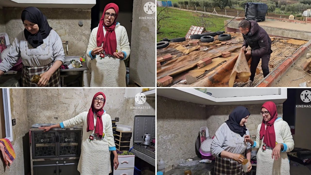 أنا والميمة اليوم فروينا حصلنا 😭أوفؤاد خرج من الخدمة وحصلاتو الشتاء 😱جا مسكين كول فازݣ بالماء 😓