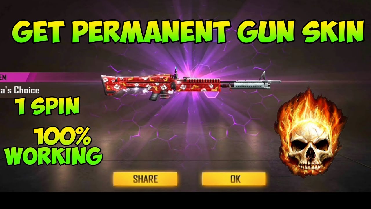 How To Get Free Permanent Gun Skin In Free Fire | 100% Working Trick