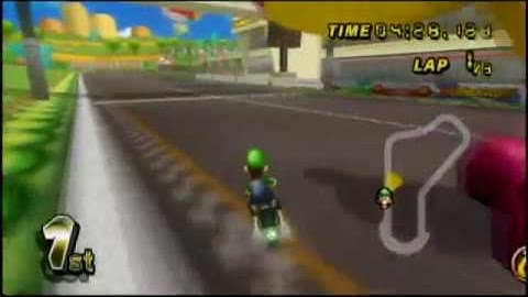 Mario Kart Wii: Complete custom wiggler race on Luigi Circuit