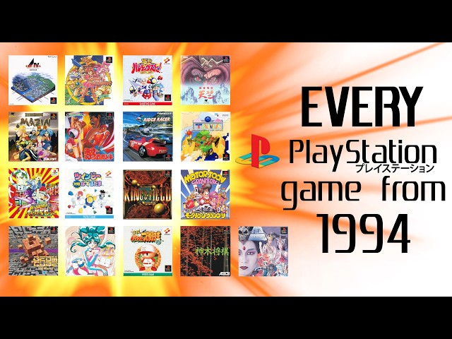 A Look at EVERY PS1 Game From 1994 - The Japanese Launch - YouTube