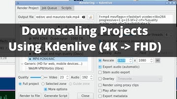 How To Reduce Video Resolution In Kdenlive (4K to 1080P)
