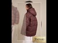 Chocolate Brown Oversized Hooded Puffer Jacket