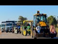 Jcb 3dx loading Mud in TATA Tippers Tractors Swaraj 855F New Holland 3630 Tractor 4x4 Thar Truck