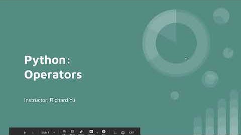 Python Lesson 3 - Operators