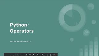 Python Lesson 3 - Operators