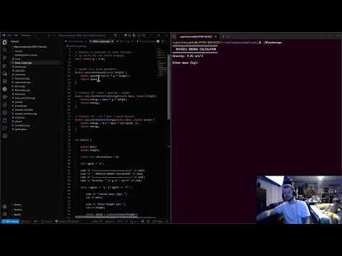 C++  -- learning block scope with physics