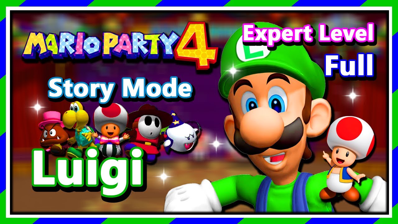 Mario Party 4 - Story Mode | Expert Level | Luigi | Full Game!