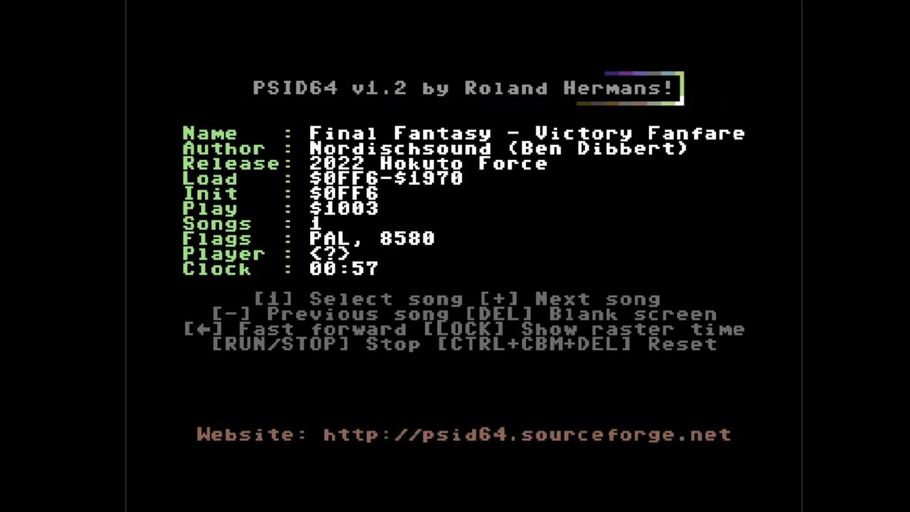 C64 Music: Final Fantasy - Victory Fanfare by Hokuto Force! 24 July 2022!