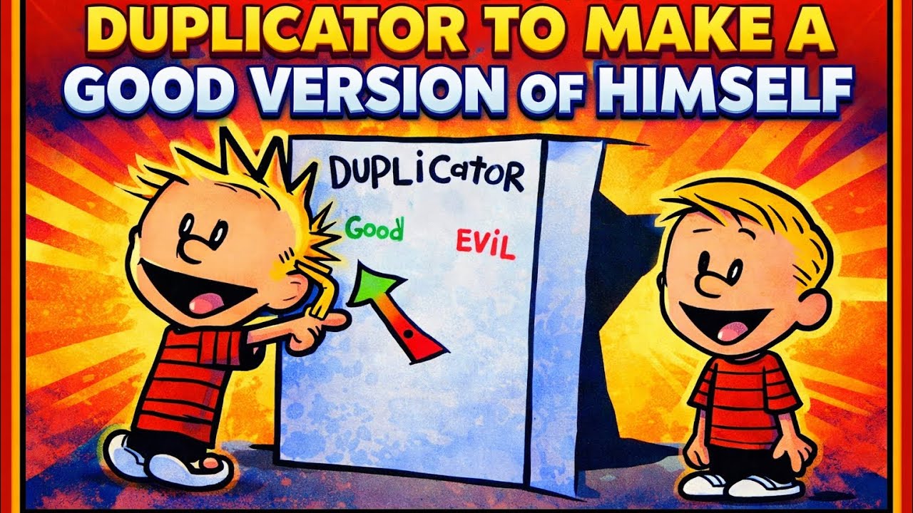 Calvin Uses the Duplicator to Make a Good Version of Himself