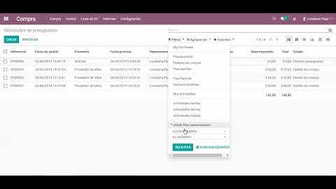 Paso antes de RFQ en Odoo