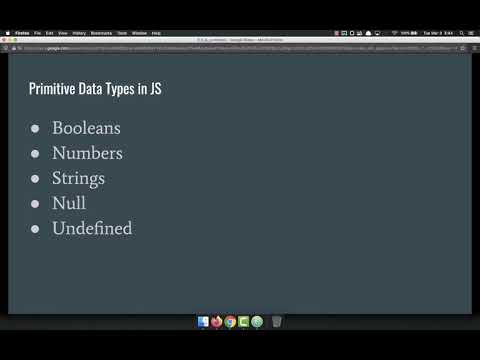 Full Stack Web Developer Course: 3_3 - Intro to JS Primitives