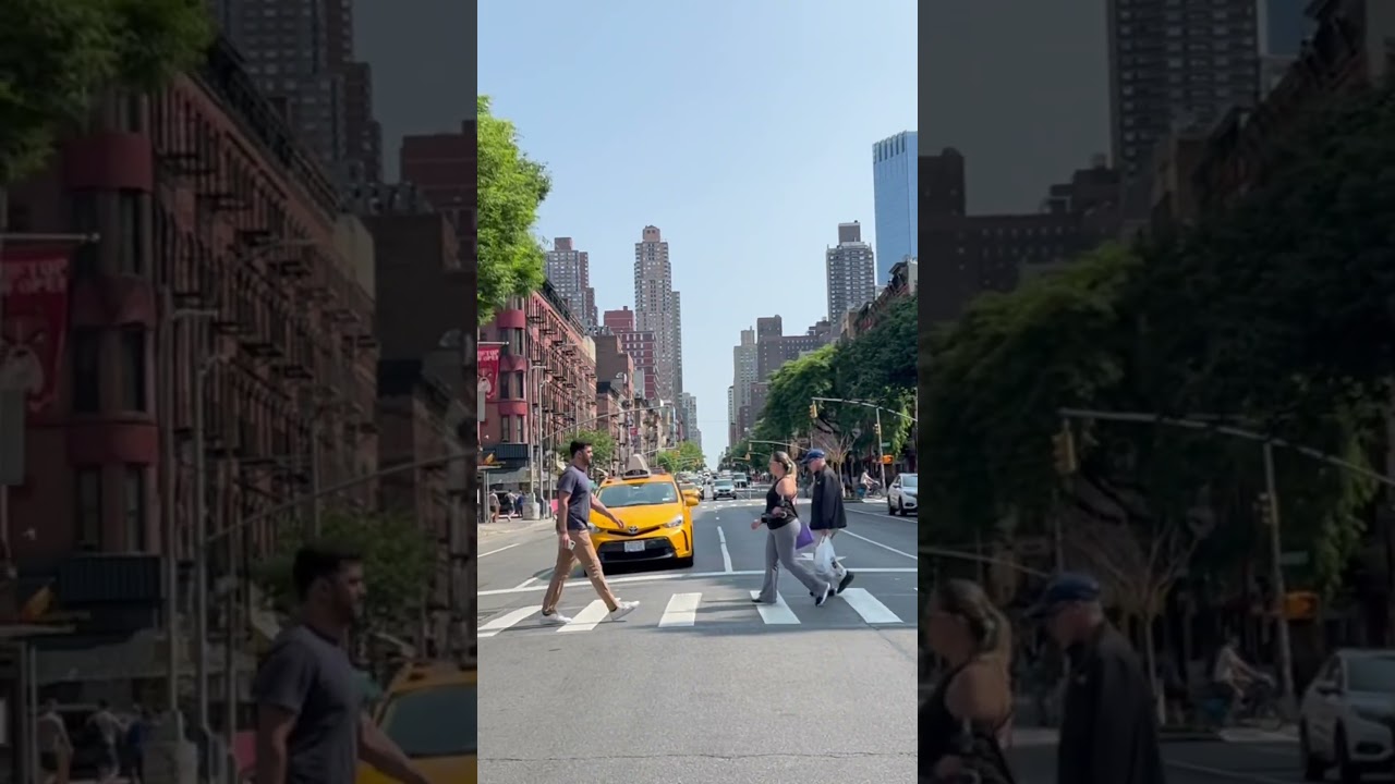 Crossing 9th Avenue in New York City