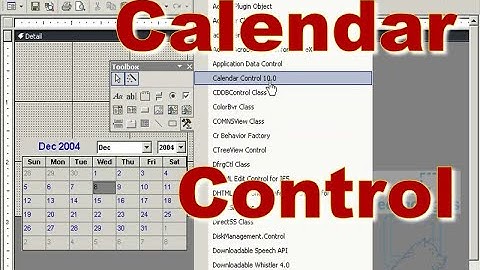 Setting up the Access ActiveX Calendar Control ~ DataPig