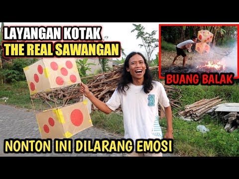 LAYANGAN KOTAK BERUSIA TAHUNAN BANYAK SAWANGNYA - harus ekstra sabar buat nerbangin ini