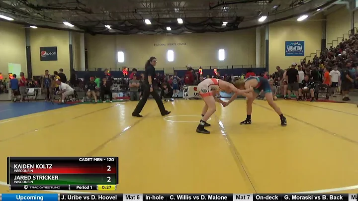 Cadet Men 120 Kaiden Koltz Wisconsin Vs Jared Stri...