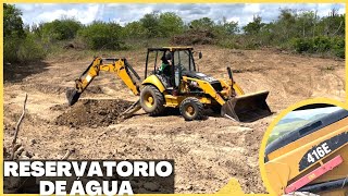 CONSTRUINDO UM RESERVATÓRIO NO TERRENO NOVO COM A RETROESCAVADEIRA