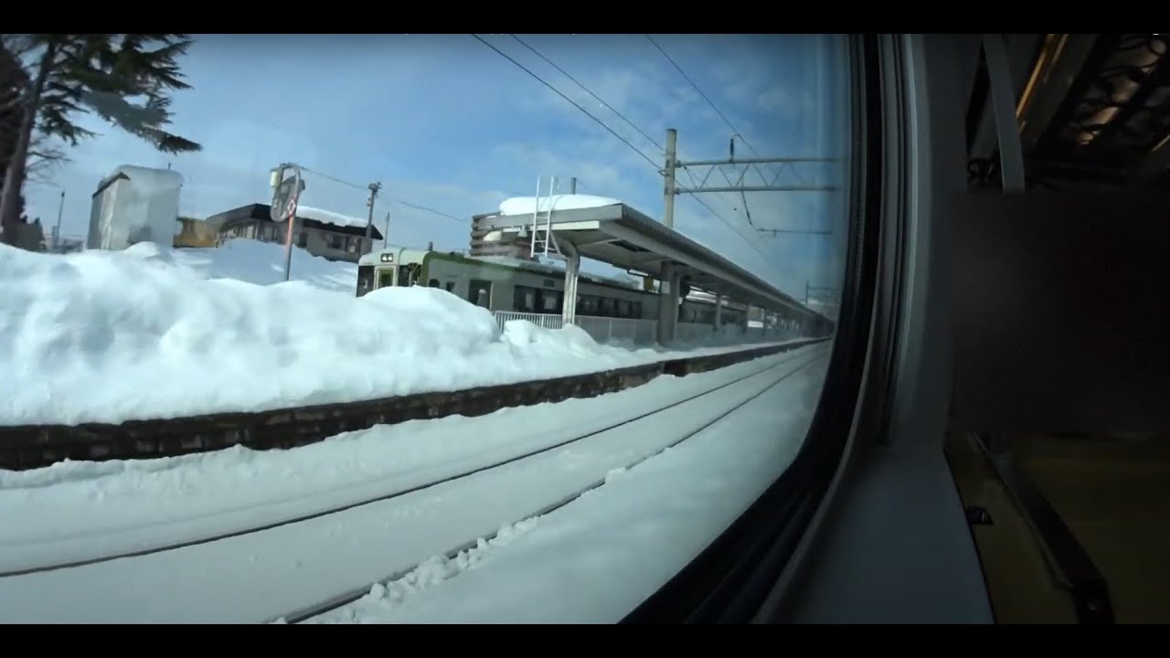 【車窓】20220212_9401M特急とれいゆつばさ1号(福島→米沢)(E329-701) - YouTube