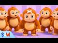 🐒 Five Little Monkeys Jumping on the Bed | Fun Nursery Rhymes for Babies & Toddlers