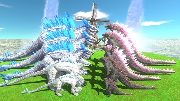 Evolution Level Battle Between Shimo + Evolved Godzilla - Animal Revolt Battle Simulator