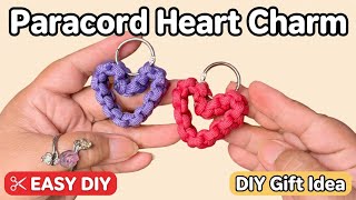 Make This Cute Heart Paracord Keychain Today!