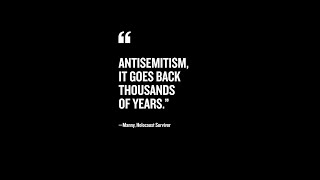 Holocaust survivors like Manny had their lives shattered by antisemitism.