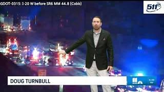 3-vehicle crash on I-20 eastbound in Cobb County causing delays