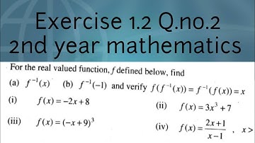 Ch 1- 12th Math Exercise 1.2 Question no 2 - 12th Class Math Solution, smart syllabus, Rahber-math4u