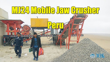 Mobile jaw crusher plant working video from Peru customer