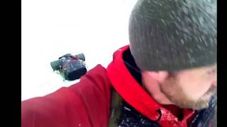 Training for my 1st winter ultra marathon. Mandatory gear list pulled behind on a pulk sled. 75miler