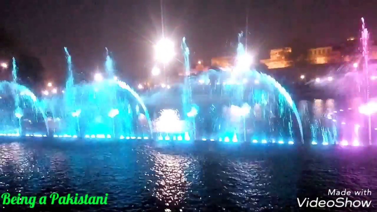 Dancing Fountains at Greater Iqbal Park Lahore YouTube