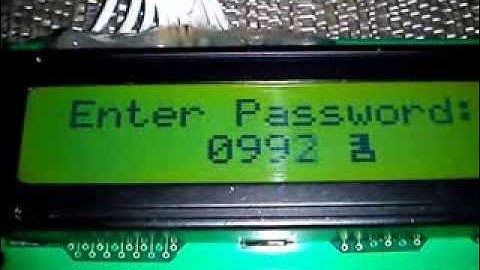 PIC16F87 Code Lock Security System