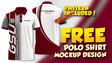FREE POLO SHIRT MOCKUP (FREE PATTERN DESIGN and TSHIRT MOCKUP PSD)