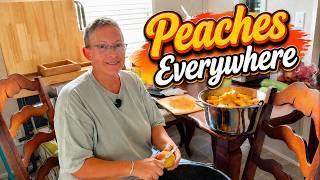 Fresh Peach Ice Cream! + Timber Frame Progress