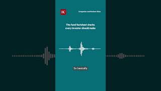 The fund factsheet checks every #investor should make