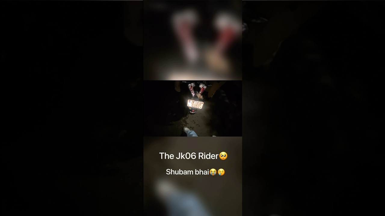jk06 rider accident 😭 in jammu near JDA PARK Barnai R.I.P💔🥹 shubam bhai💔 @Motovloggerjannustunts