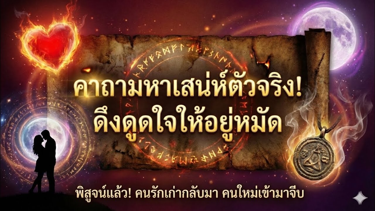 สุดยอดคาถา!! มหาเสน่ห์ดึงดูดใจให้อยู่หมัด คนรักเก่ากลับมา คนใหม่เข้ามาจีบ 