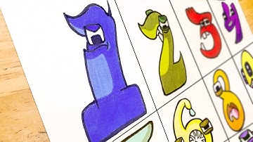 [Drawing] Number Lore [1-9] All Numbers Concept Art / New Alphabet Lore Vane Art