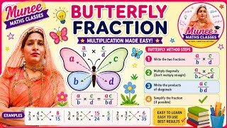 Butterfly Fraction Trick Fraction Multiplication Easy Method Butterfly Method In Hindi