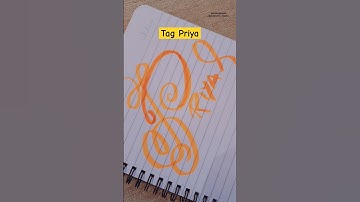 Tag Priya #commentyourname #ytshorts #shorts #namecalligraphy #nameart #brushpencalligraphy 🍹❤️