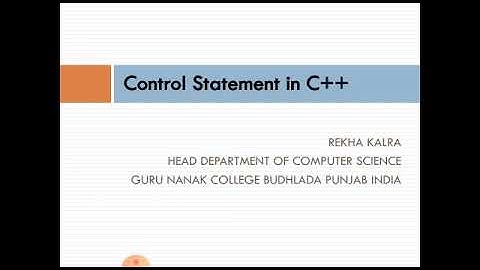 Control statment in c ++ in Punjabi