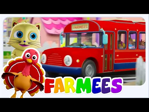 Farmees Ruote sull'autobus Canzone + Di Più Veicolo Rime per Bambini