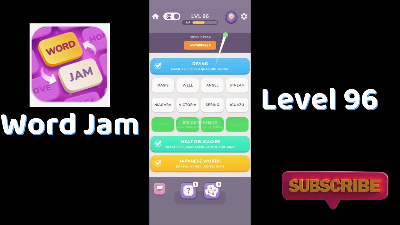Word Jam Level 96 Walkthrough | Step-by-Step Guide 🧠 | SolutionGuruji