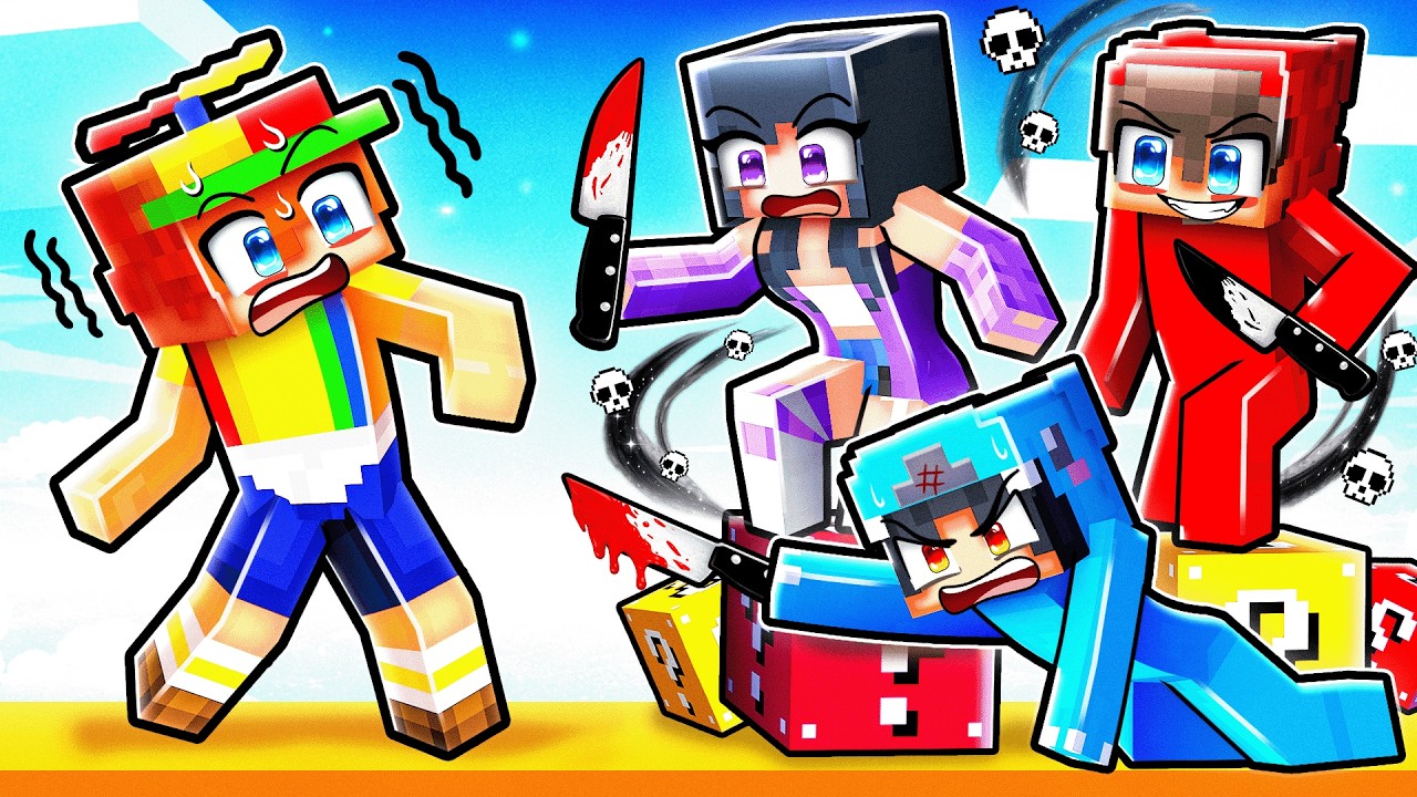 Playing a YOUTUBER Lucky Block Race in Minecraft!