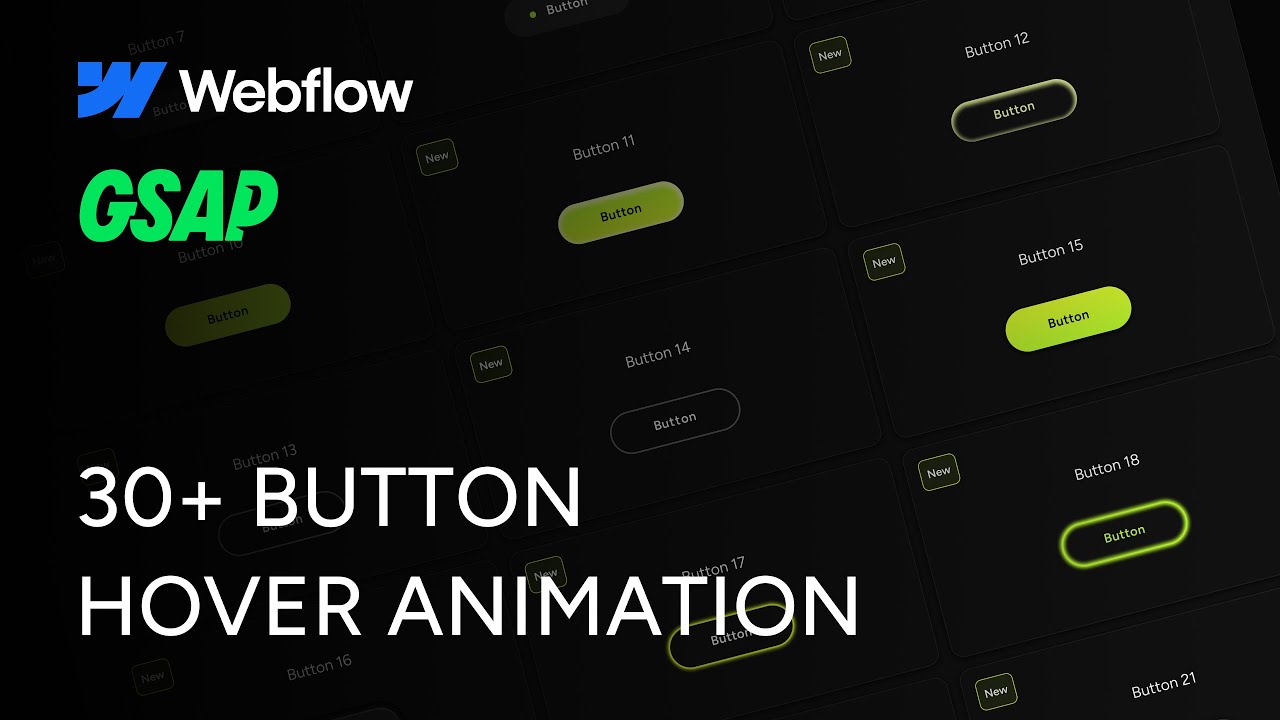 Webflow Button Hover Animations - YouTube