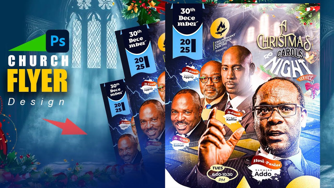 HOW TO DESIGN A CHURCH FLYER (ADVANCED PHOTOSHOP TUTORIAL)