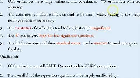 Multicollinearity - Consequences