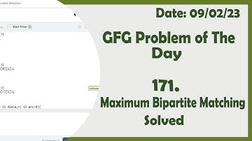 Maximum Bipartite Matching || C++ || GFG Daily Problem