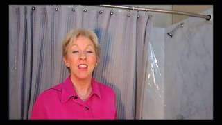 Clear Anti Mold & Mildew Shower Curtain Liner Shorter Length Means Cleaner Fresher Bathroom