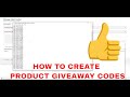 How to Create Product Giveaway codes on amazon!